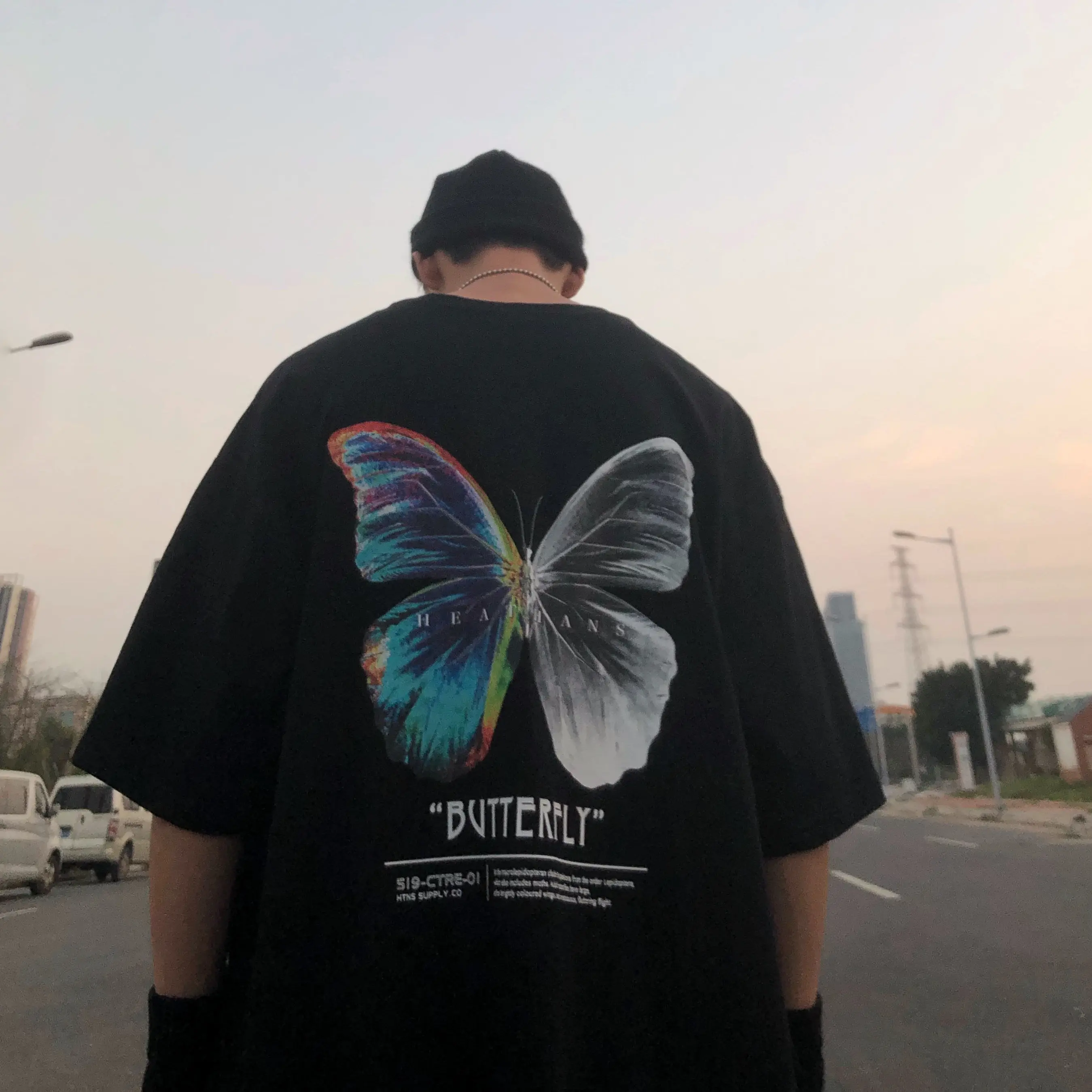 Футболка мужская в стиле хип-хоп модная тенниска Харадзюку повседневная майка