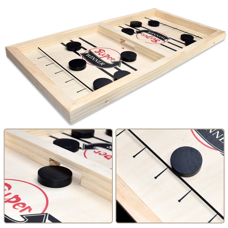 Table Hockey Game Family Table Board Game Catapult Adult Parent-Child Interactive Toys Fast Sling Puck Game Ice Hockey Games