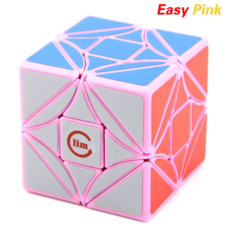 Easy Pink Fangshi F/S Lim Dreidel супер угол поворота 3x3x3 волшебный куб LimCube угол вращения 3x3 перекос скорость Головоломка Развивающие игрушки - Цвет: Easy Pink