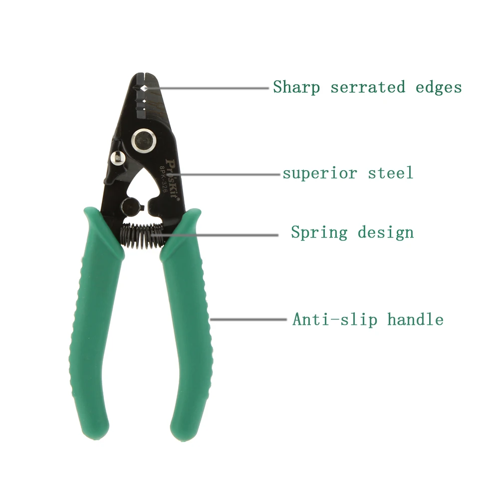 

Free Shipping Pro'skit 8PK-326 Fiber Optical Stripper, Wire Stripper, Fiber Optical Cutter