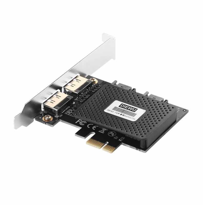PCI Express PCI-E 1X к 2 ESATA + SATA3 Расширительная карта для ASMedia поддерживает горячую замену