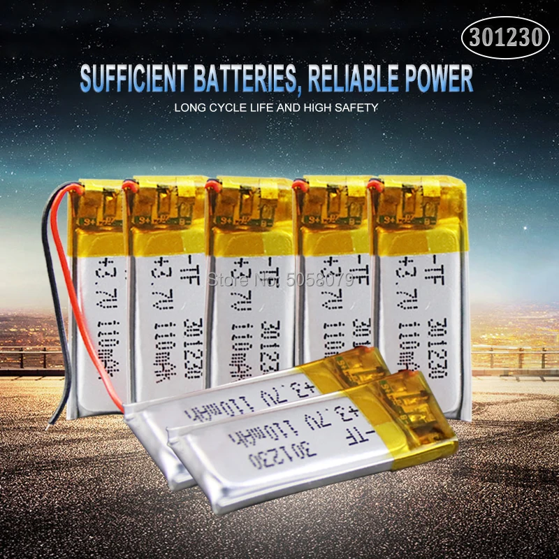 301230 3 7 v 110mah полимерный литий ионный перезаряжаемый аккумулятор li po батарея для