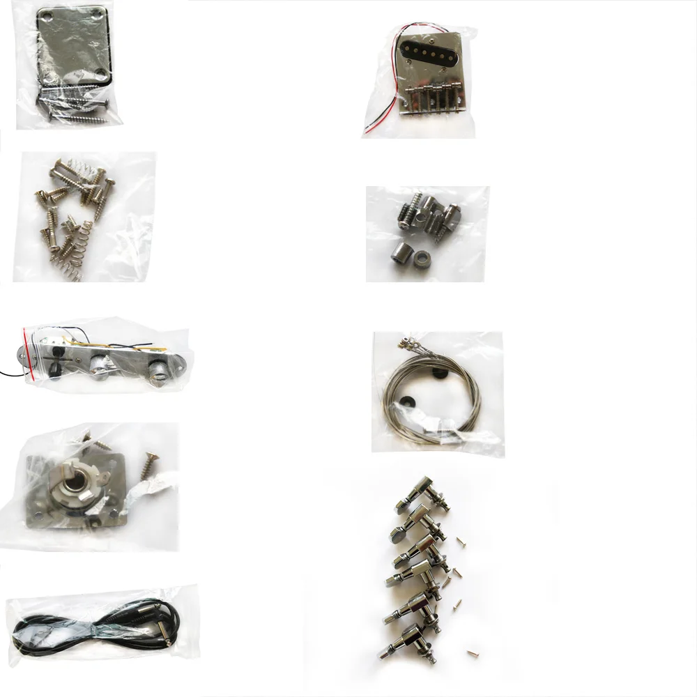 tl estilo agua ondulaciones madera guitarra eléctrica diy kit set linde cuerpo palisandro diapasón durable arce cuello gitarre free global s