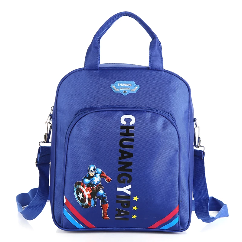 Disney Captain America Tutorial Bag Backpack Children Tote Bag Lunch Bag Boy Girl Princess Sophia Messenger Bag