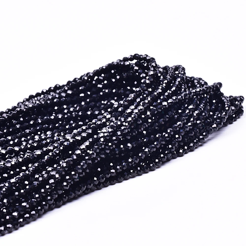 Бусины Из граненого черного кристалла Asingeloo 2 мм для изготовления сережек