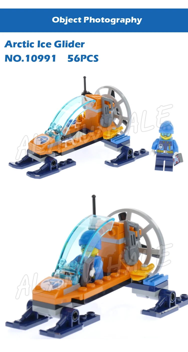 6types 2018 Arctic Theme Ice Mobile Exploration Base Plane Air Transport Model Building Blocks Toys Compatible With Bricks | Игрушки и