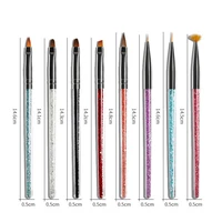 8 pcsset manicure nails painting tools draw pen line eight kinds of brush professional set of painting pens