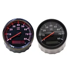 85 мм Тахометр красный Подсветка 0-8000 RPM Тахометр Датчик метр с счетчик моточасов для морская лодка яхта 8 крпм 12V24V Тахометр датчики