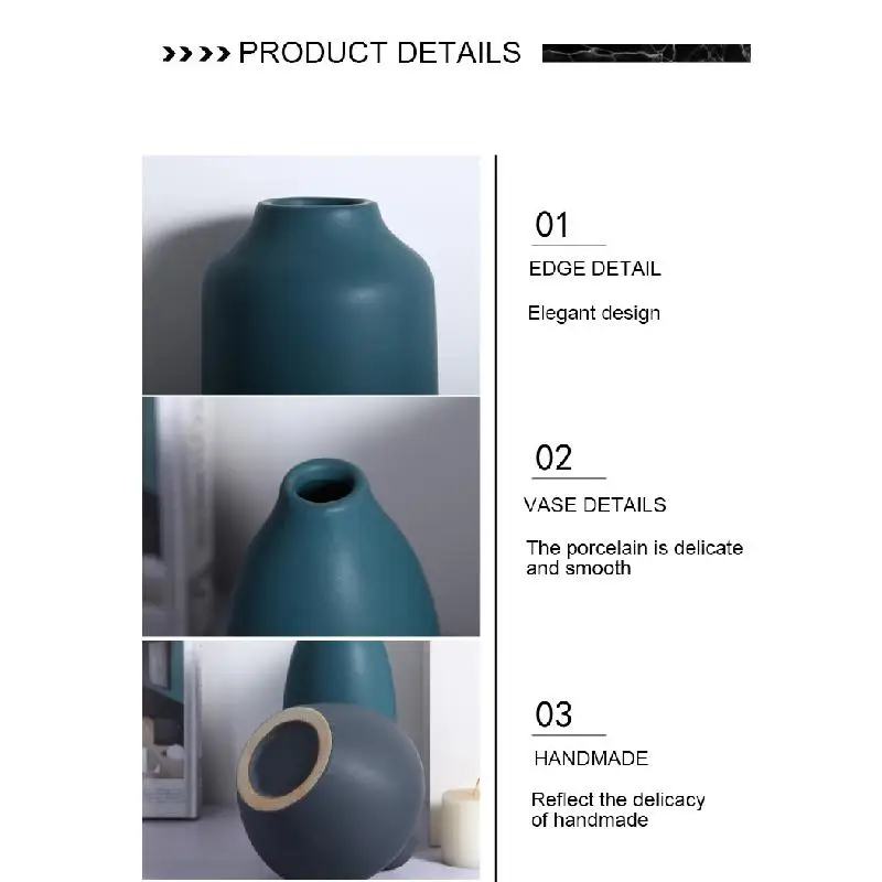 

Simple Vase Decoration Ceramic Matte Flower Arrangement Creative Nordic Living Room Simple Decoration Decoration
