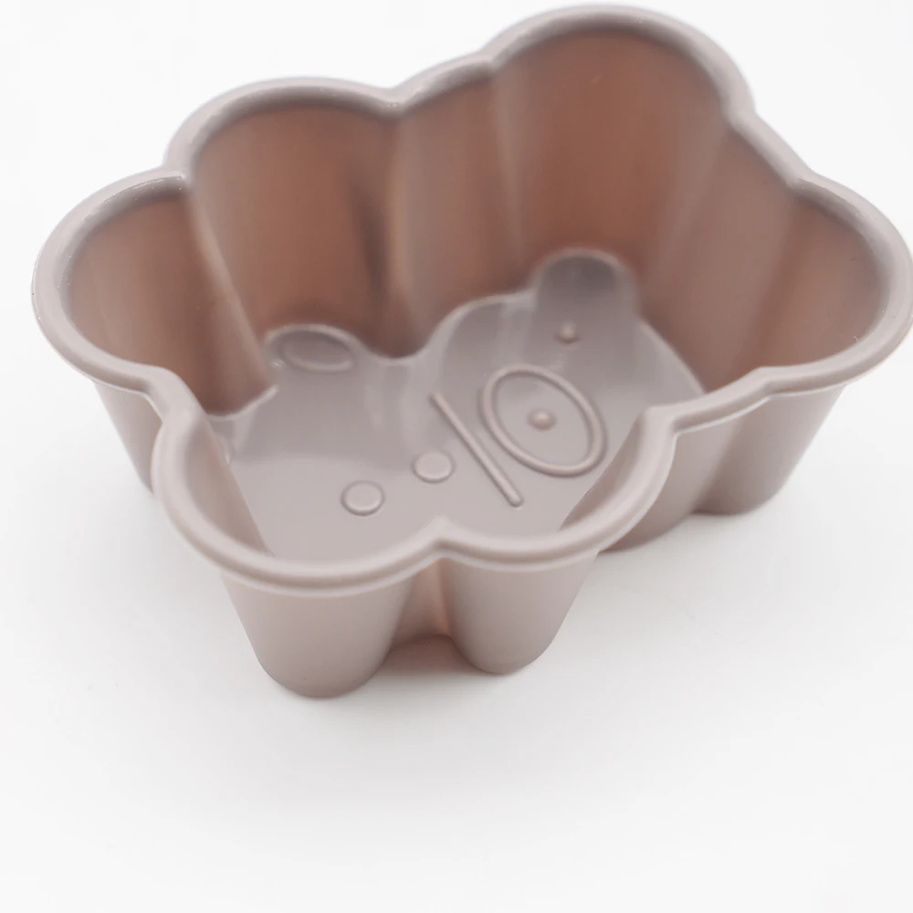 2 шт./лот силиконовая форма для выпечки тортов с милым медведем чашки маффинов