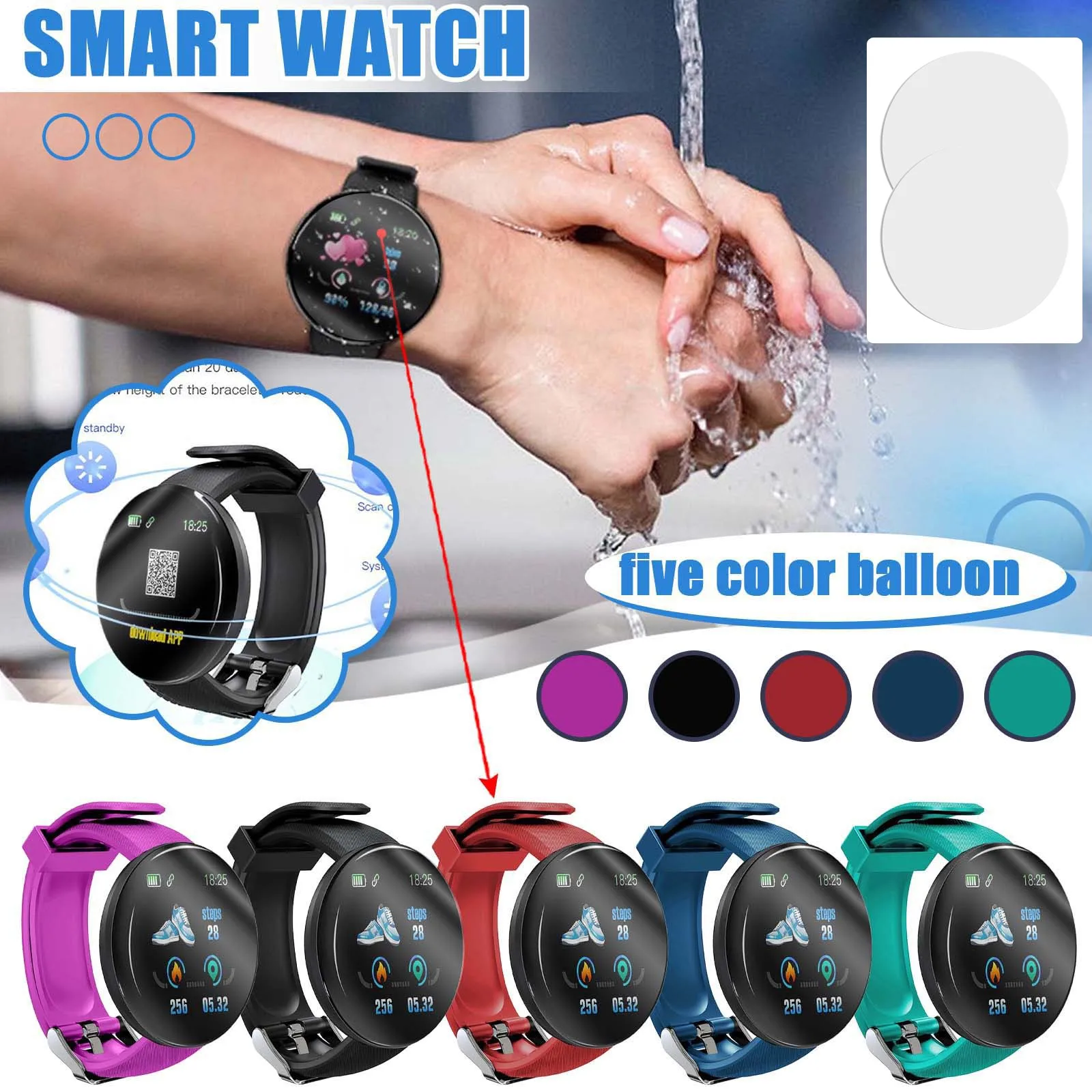 

Smart Watch Sleep Monitoring Fitness-Tracker Waterproof Bracelet D18S 1.44in Luxury Watch Bithday&Christmas Gift Personal 2021