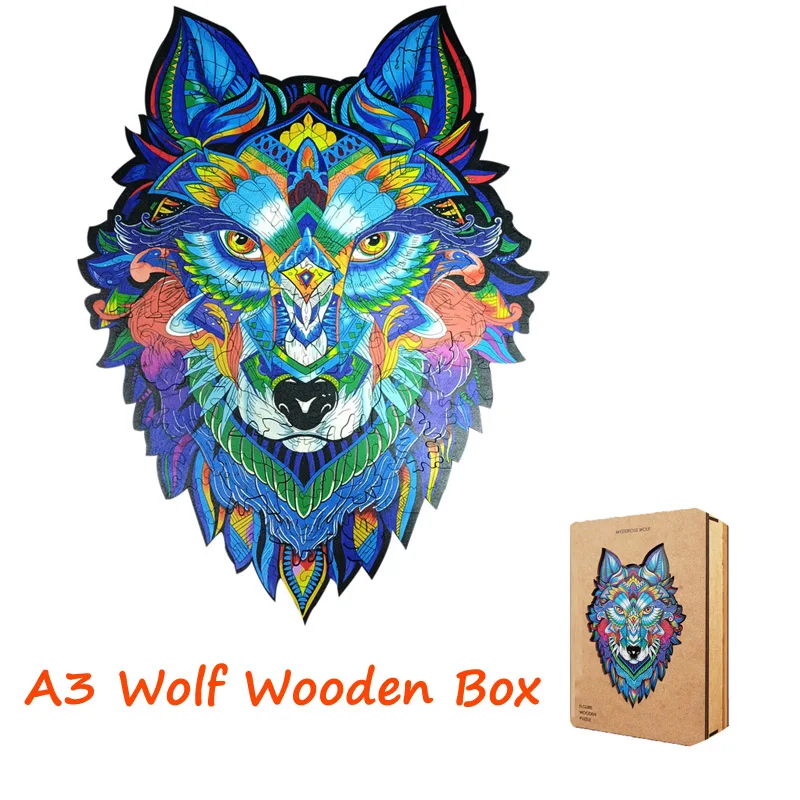 

2021 Unique Wooden Puzzle Toys for Adults Animal Jigsaw Puzzles Toys for Kids Best Gift