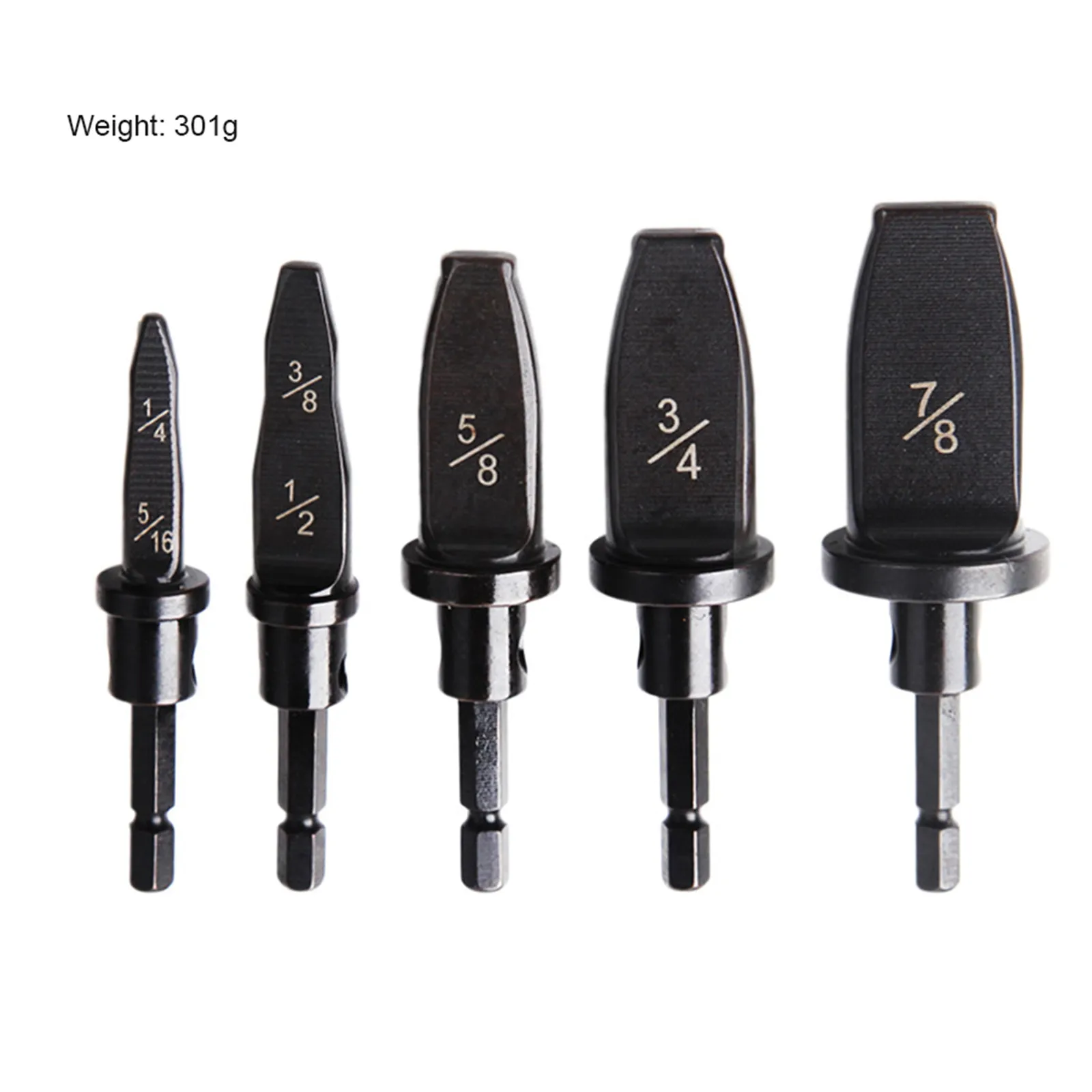 

Drill Bit Tube Expander Set Swaging Tool 5PCS 7/8 3/4 5/8 1/2 3/8 1/4 Inch Round Handle Black Air Conditioner 5PC Hand Tools