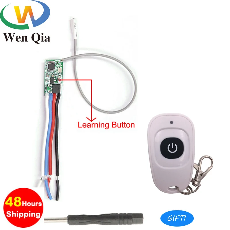 

Беспроводной модуль дистанционного управления с передатчиком для светодиодсветильник лампы «сделай сам», 433 МГц, 3,6 В, 6 в, 12 В, 24 В, 1 канал