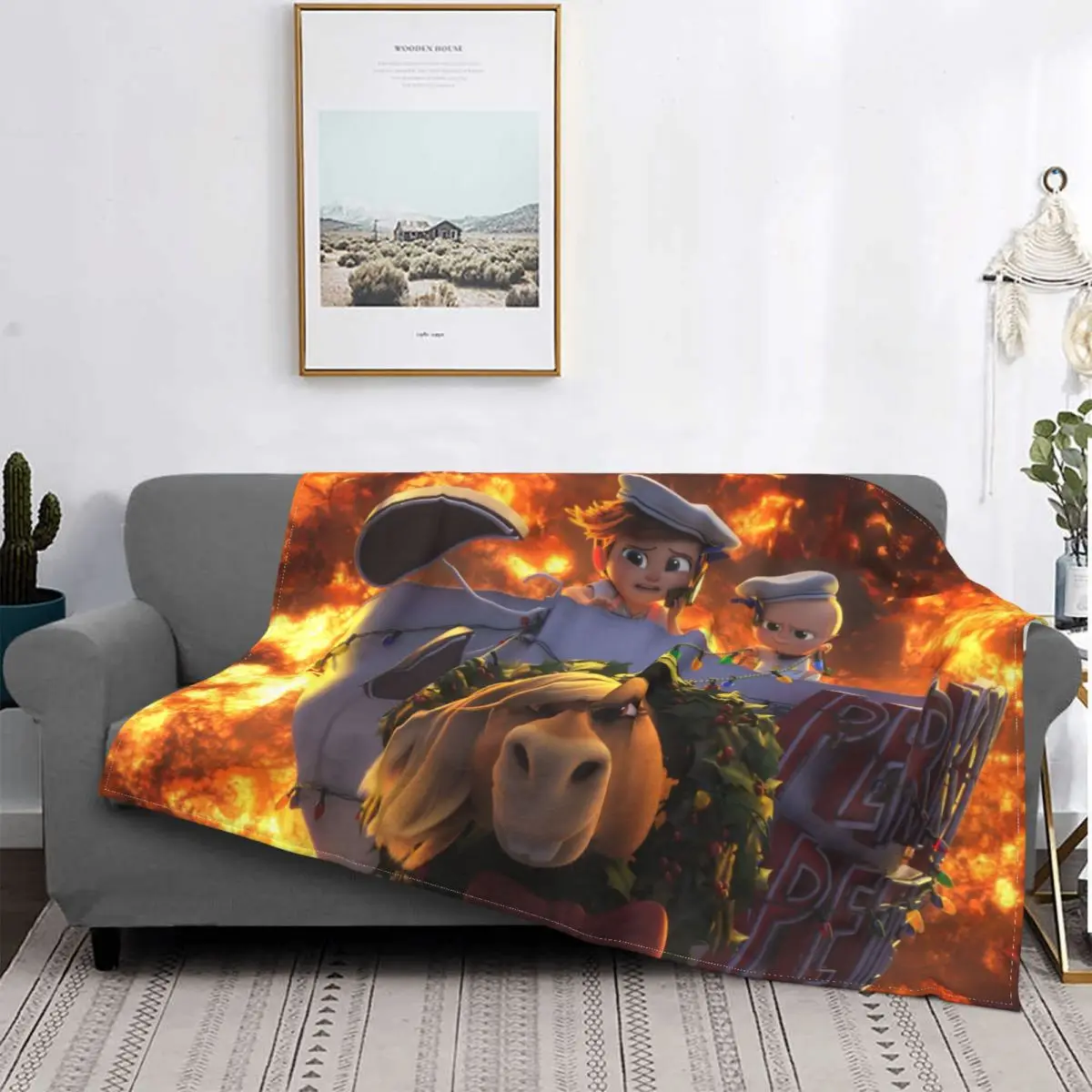 

The Boss Baby Tim Templeton Comedy Movie Blanket Flannel Spring Autumn Explosion Warm Throws For Winter Bedding