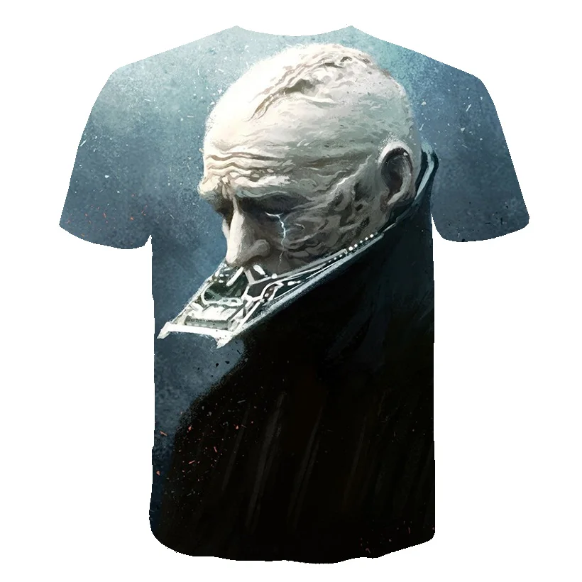 

2021 New Design t shirt Men Skull 3D printed Clown t-shirts Casual Terror Style Joker T-shirt Streetwear Tops