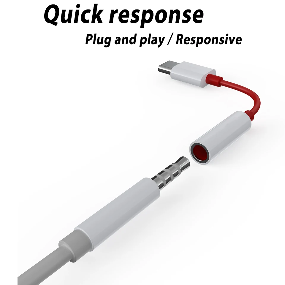 Original USB Type C To 3.5mm Earphone Jack Cable Aux Audio Adapter For Oneplus 7T 6T 6 7 Pro 8 Plus Type-C USB-C Converter Cabo | Мобильные
