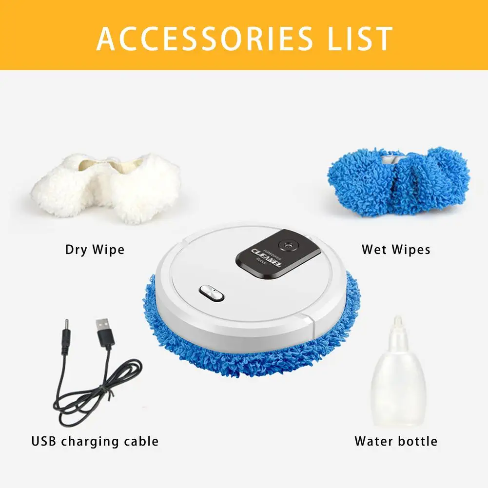 

USB Charging Sweeping Robot Cleaner UV Spray Humidification Wet Dry Dual-use Automatic Mopping Machine for Home Office