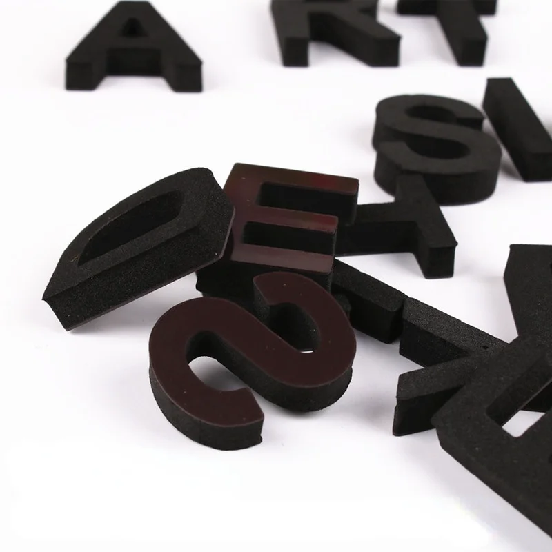 

124PC Srefrigerator Magnets Souvenir Letter, Symbol DIY Wall Decoration Foam Black and White Letters Home Decoration Accessories