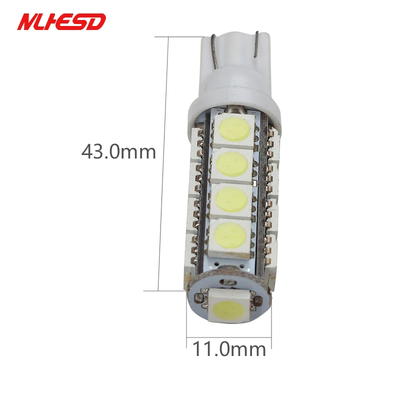 10 шт. Белый светодиодный T10 17SMD 5050 автомобилей Клин 194 168 W5W стробоскоп