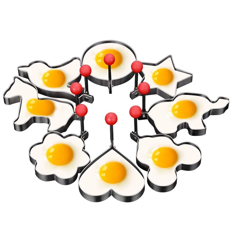 8/5/4/3/2Pcs/Set Egg Rings Fried Mold Non-stick Personality Creative Stainless Steel Large Art Cookie Accessorie Kitchen | Дом и сад