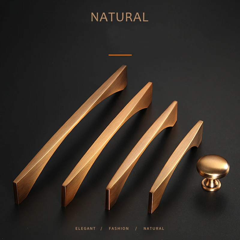 Желтая бронзовая ручка для кухонного шкафа из цинкового сплава|Ручки шкафа| |