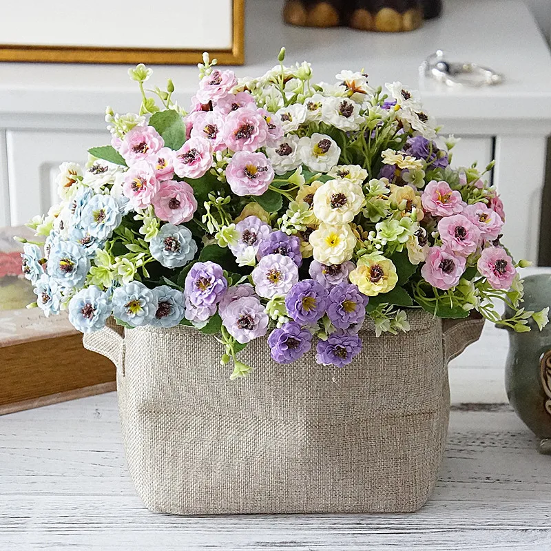 Искусственные розы с 15 головками 6 вилок оптовая продажа домашнее украшение для