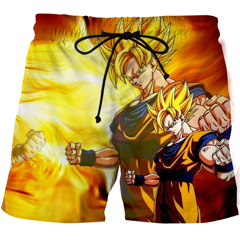 

Anime Goku 3Dprint Fashion Men's Swim Shorts Quick Dry Beach Shorts men Outdoor Running Jogging Trousers Men Casual sport shorts