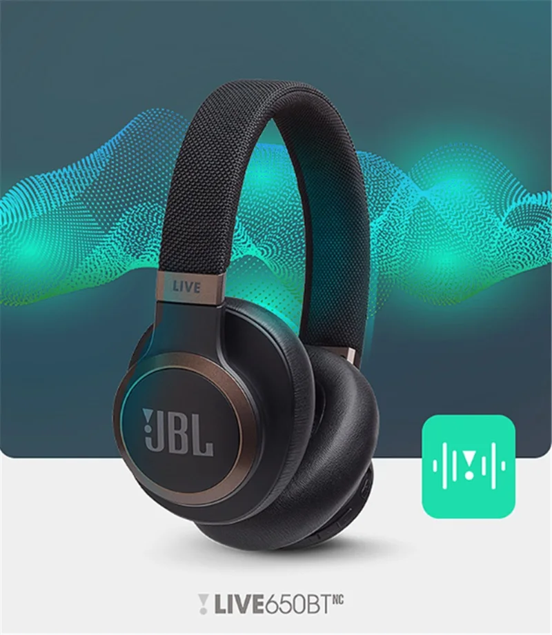 JBL LIVE 650BTNC Bluetooth наушники аудио шумоподавление AI Smart Voice беспроводные наушники для сотового телефона динамическая игровая гарнитура