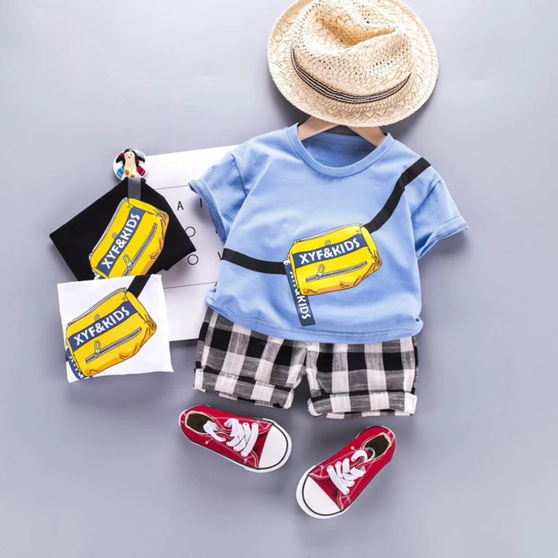 Комплект одежды для маленьких девочек и мальчиков 2020 года летняя повседневная