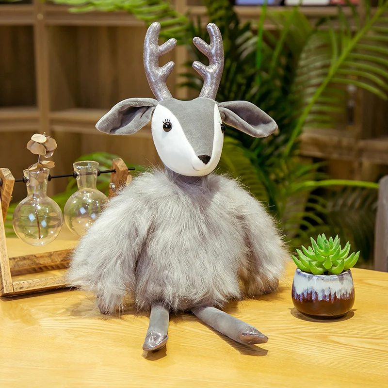 Милые плюшевые игрушки с лосями мягкие животными для кукол детские подарки на