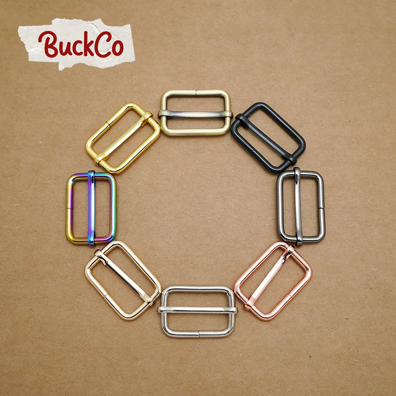 

20pcs/lot 30mm Metal adjstable buckle slider DIY dog collar harnes belt handbag accessories durable environmental 8 colours