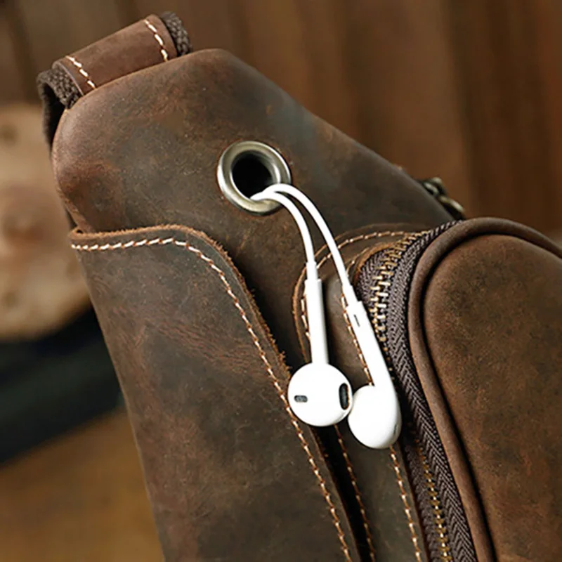 Сумка-мессенджер AETOO Мужская повседневная нагрудная сумка из воловьей кожи