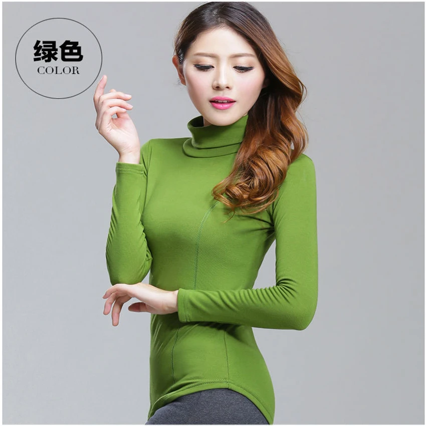 

Hot Sale Turtleneck Sweater New Hedging Knit Shirt Fashion Slim Authentic Basic Tops Pullovers Sweaters Spring Women