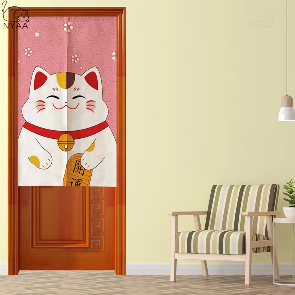 Японская дверная занавеска для гостиной спальни кухни льняная ткань занавески