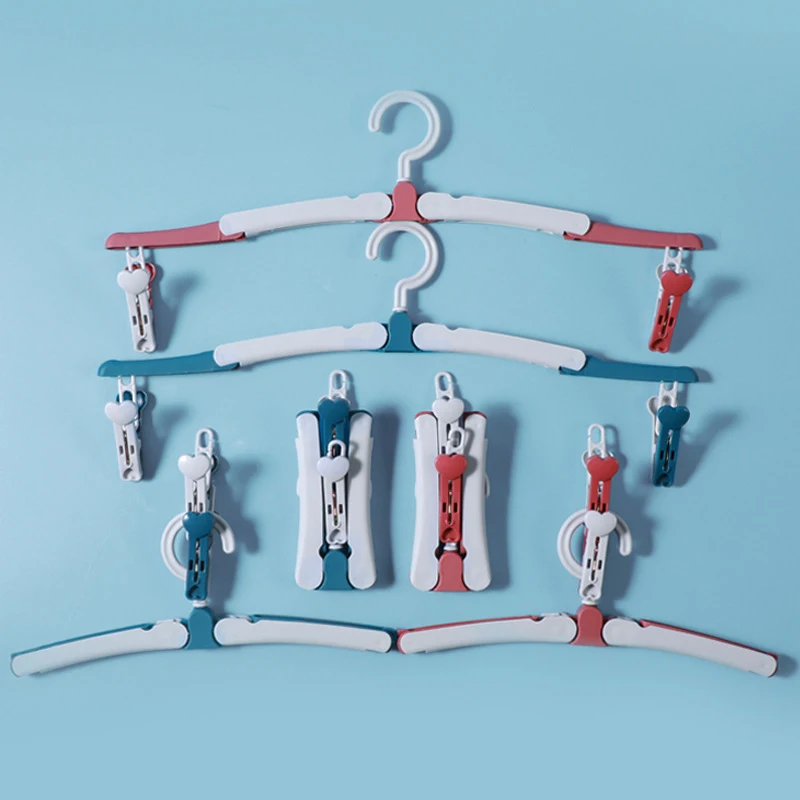 

Portable Travel Folding Hanger Household Multi-Functional Magic Drying Rack Anti-Slip Hanger Storage Rack
