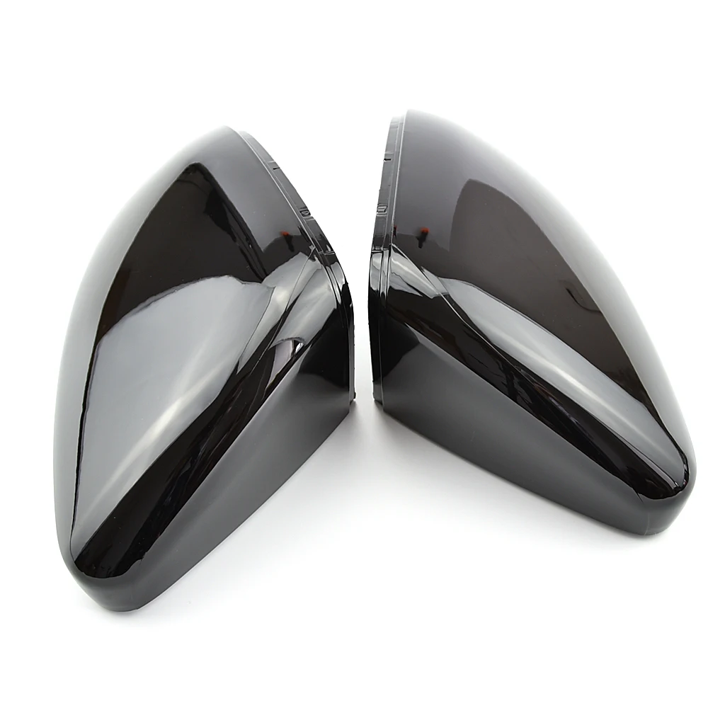 

1 Pair of Shiny black Rearview Mirror Cover Cap Car Mirror Cover For VW Passat B7 CC Jetta Scirocco Beetle Car Styling