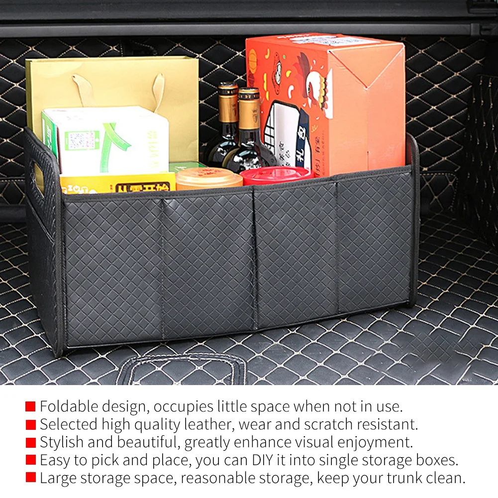 Pаспродажа Новый складной автомобильный ящик для хранения вещей чехол из искусственной кожи многофункциональный карманный Органайзер держатель черн...