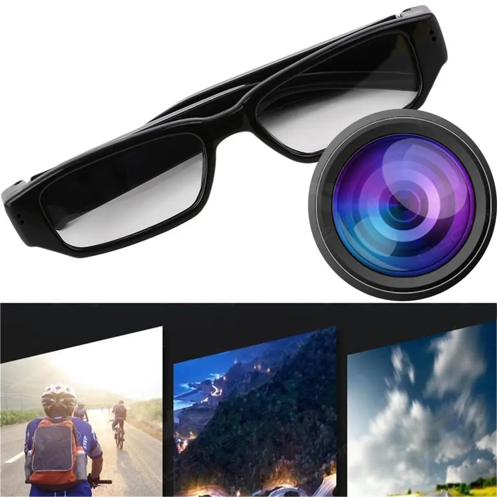 

FULL HD 480P Polarized Mini Camera Glasses Digital Video Recorder Glasses Sport Camcorder secret Outdoor black cam