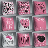 i love you wedding double side print cushion cover polyester decorative for sofa seat soft throw pillow case cover 45x45cm