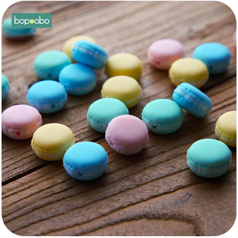 Bopoobo 3 шт силиконовые бусины Детские Прорезыватели Bpa бесплатно пищевая Детская жевательная для прорезывания зубов для DIY ожерелье грызуны мини бусины для печенья