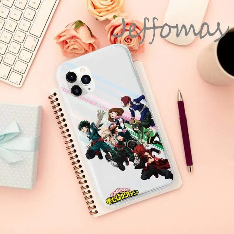 

Anime My Hero Academia Phone Case Transparent soft For iphone 5 5s 5c se 6 6s 7 8 11 12 plus mini x xs xr pro max