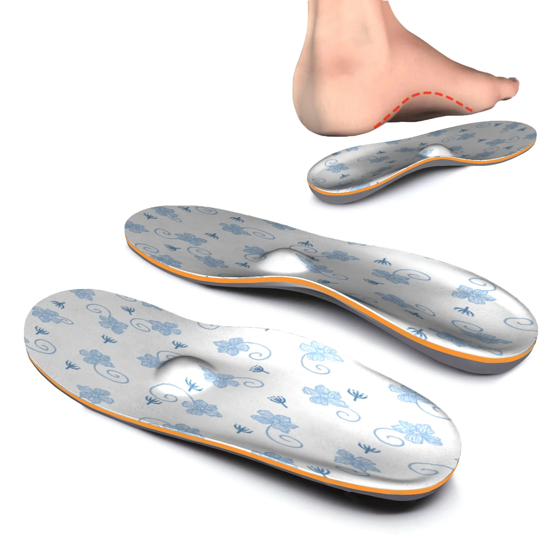 

Blue Design EVA Orthotic Arch Support Shoe Inserted Insoles Flat Feet Insole for Men and Women Orthopedic Insole