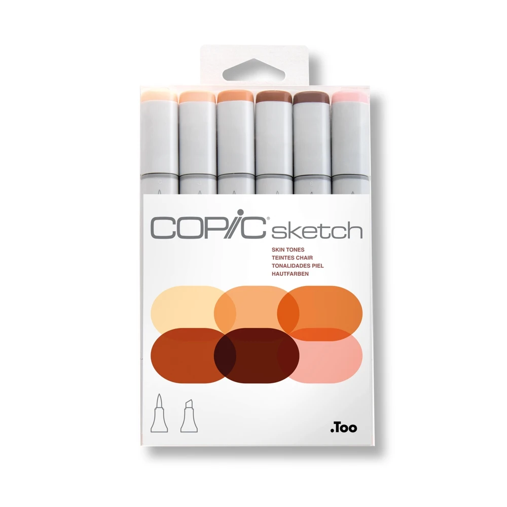 Набор маркеров Copic Sketch 6 штук в пластиковой упаковке | Канцтовары для офиса и дома