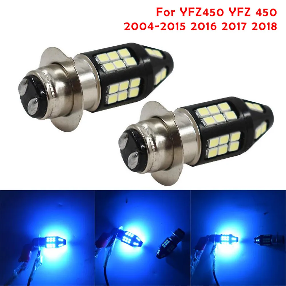 

2x 8000K LED Headlights Lamp For YFZ450 YFZ 450 2004-2015 2016 2017 2018 Headlight