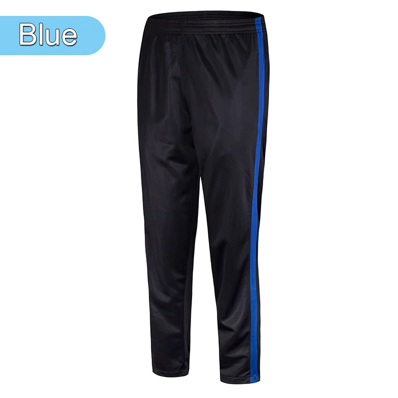 Pantalones Deporte Chandal мужской, футбол тренировочные брюки джоггеры спортивные штаны обтягивающие беговые футбольные полосатые брюки - Цвет: Blue