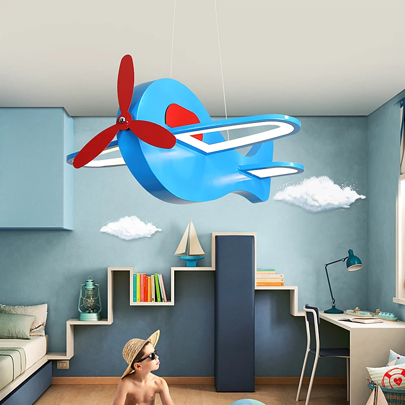 Modern led Hanging Chandelier for Children Room boy girl kids Room Hanging Plane Dream pendant Chandelier Fixture Free Shipping
