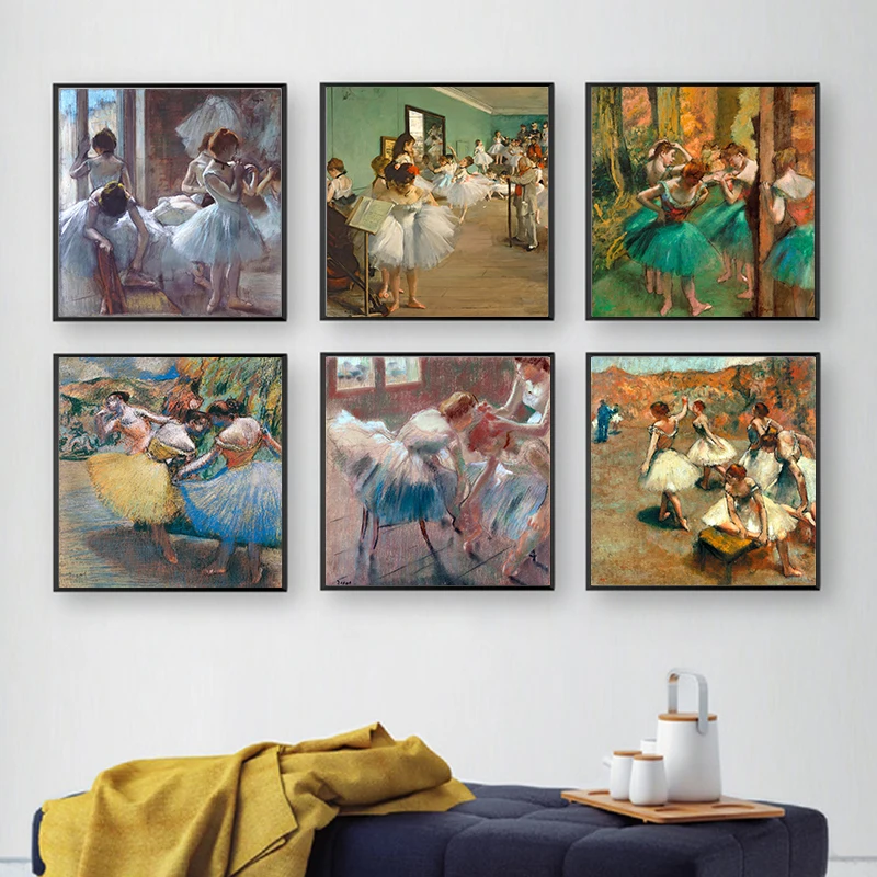 

Edgar Degas Dancing Ballerina Classical Art Painting on Canvas Posters and Prints Gallery Wall Pictures for Living Room Decor