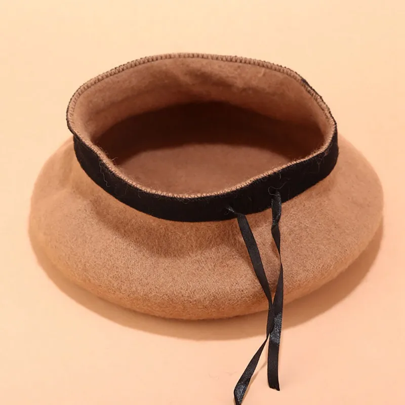 

Fashion British Style Classic Woolen Beret Painter Hat Fashion Beautiful Solid Color Beret 2020 x