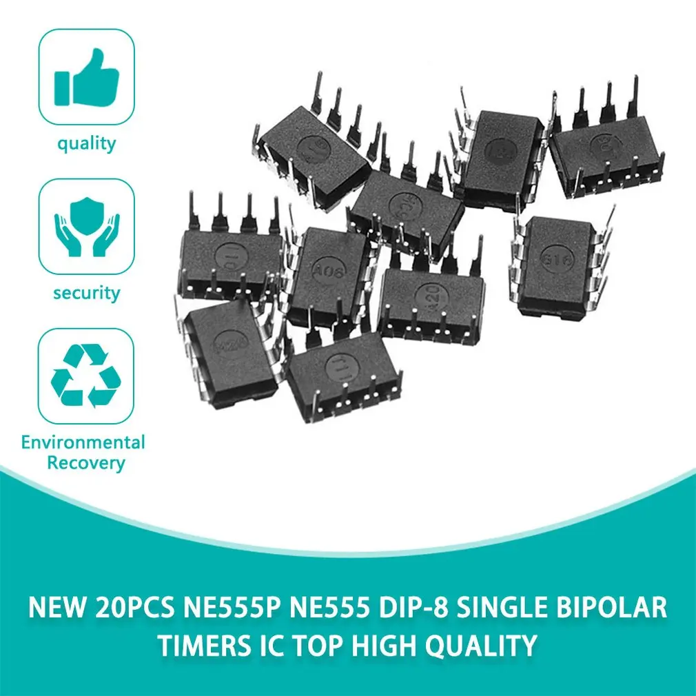 Новинка 20 шт. NE555P NE555 DIP-8 однополярные тимеры IC настольная розетка высокое